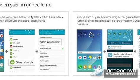 Samsung Telefonlarda Yazılım Güncellemesi Samsung Telefonlarda Yazılım Güncellemesi