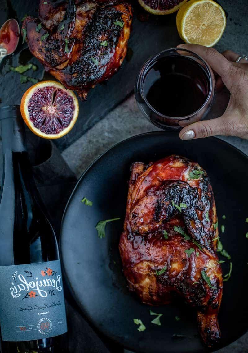 Pollo alla Griglia con Salsa BBQ ai Mirtilli Rossi 2 Pollo alla Griglia con Glassa ai Mirtilli Rossi e Chipotle