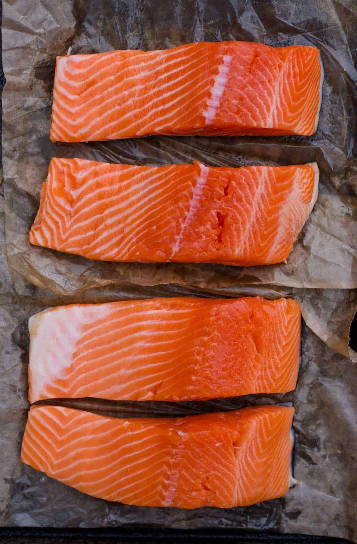 Salmone Grigliato Facile all'Arancia e Acero 3 filetti di salmone crudo