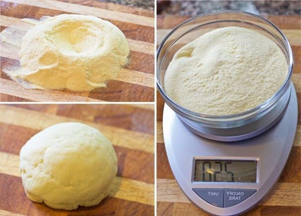 Come fare le Orecchiette fatte in casa 4 Bilancia per farina di semola per orecchiette.
