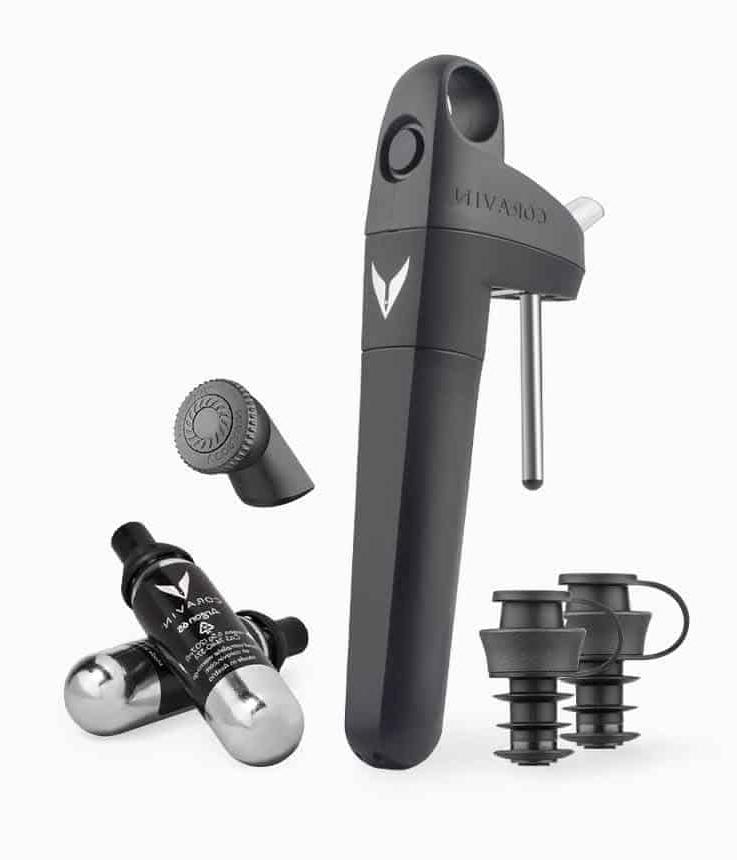 Guida ai regali delle feste per gli amanti del vino e dei cocktail 5 Coravin Pivot+ e tappo per champagne
