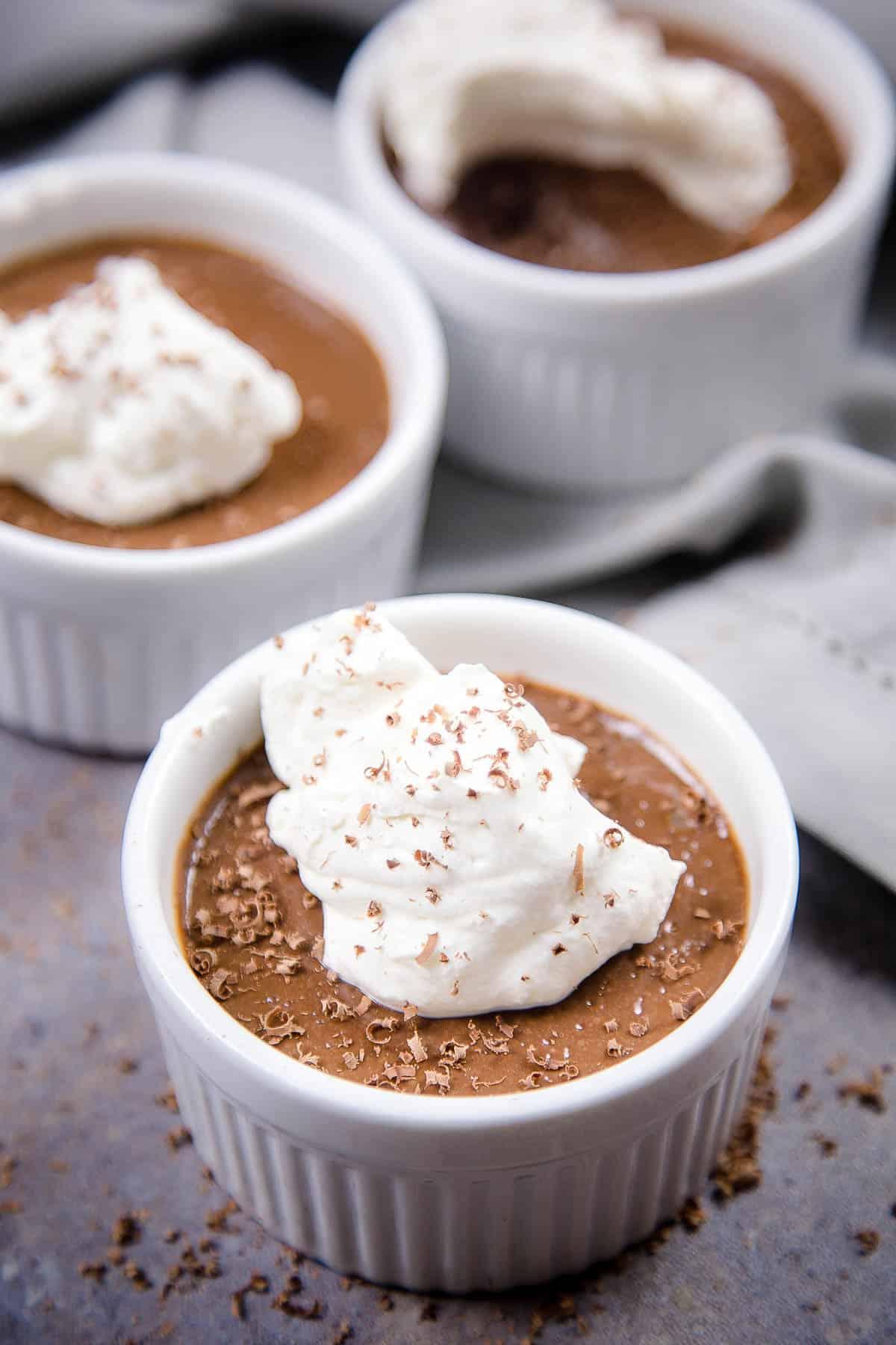Pot de Crème al Cioccolato Affumicato in stampini