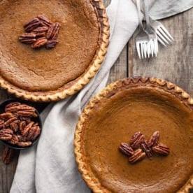 Torta di Zucca Grigliata con Noci Pecan Candite 7 torte di zucca dall'alto