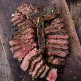 Bistecca Porterhouse Alla Griglia – Cottura Inversa 8 Bistecca alla Porterhouse Affettata