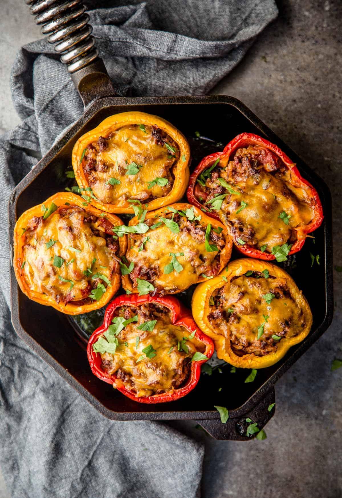 Peperoni Ripieni di Carne Macinata cotti sul Grill