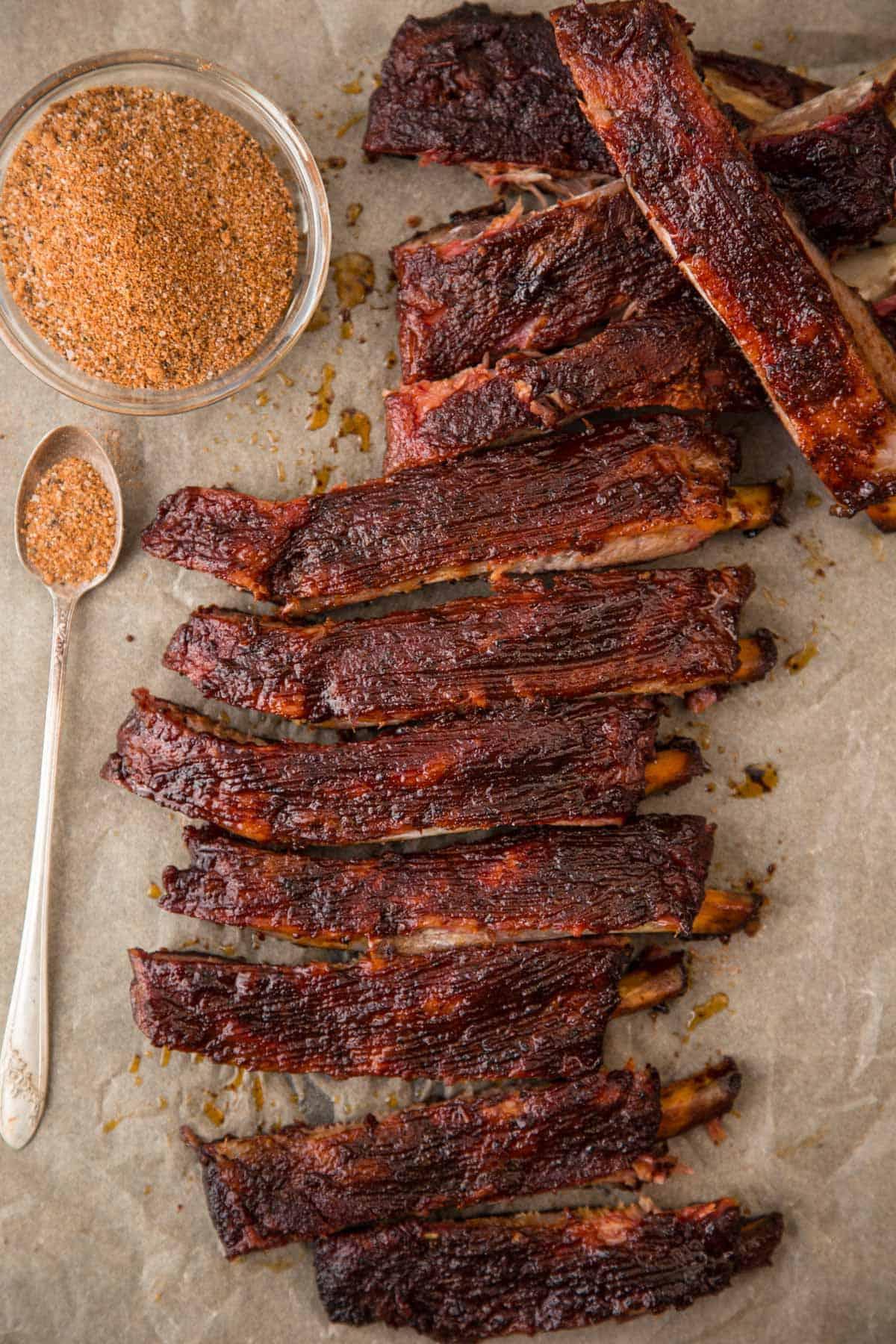 Rub Secco per Costolette (la migliore miscela di Dolce e Salato) 3 Costine affumicate con il rub secco definitivo per maiale.