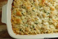 Golden Topped White Chicken Chili Bake