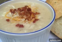 Velvety Cheesy Potato and Cauliflower Soup