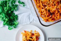 Cheesy Chicken Enchilada Pasta Bake