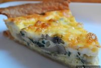Savory Spinach, Mushroom and Asiago Quiche