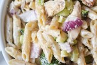Savory Chicken Broccoli Pasta Salad