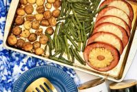 Savory Ham and Sweet Pineapple Sheet Pan Dinner