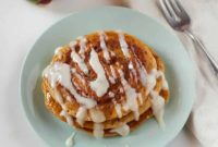 Cream Cheese Glazed Pumpkin Spice Swirl Pancakes