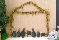 DIY Rock Nativity Canvas Art