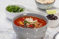 Speedy Skinny Chicken Tortilla Soup