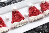 Festive Santa Hat Rice Krispie Treats