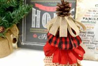 Rustic Burlap Ribbon Christmas Tree Craft