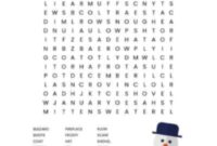 Cozy Winter Word Search Free Printable