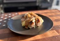 Traeger Smoked Bangers and Mash