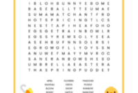 Printable Spring Word Search