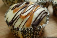 Luscious Chocolate Caramel Cheesecake Muffins