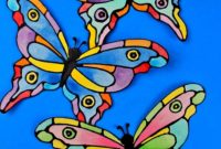 DIY Faux Stained Glass Butterflies