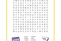 Days of the Week Word Challenge