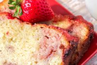 Tangy Sweet Strawberry Yogurt Pound Cake
