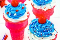Patriotic Ice Cream Cone Cupcakes