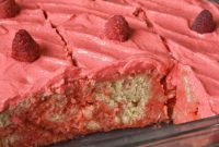Indulgent Raspberry Poke Cake Weight Watchers Approved
