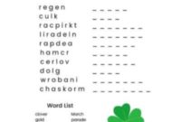Saint Patricks Day Word Jumble