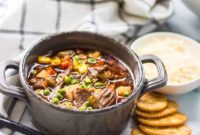 Hearty Instant Pot Vegetable Beef Soup