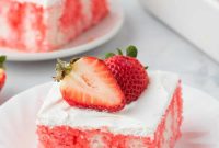 Juicy Strawberry Poke Cake