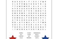 Memorial Day Word Search Activity