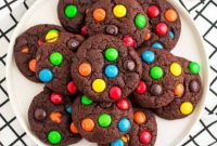 Easy M&M Chocolate Cake Mix Cookies