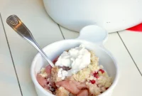 Weight Watchers Slow Cooked Cranberry Pear Cobbler