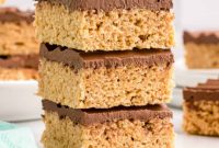 Decadent Chocolate Peanut Butter Krispie Squares