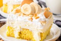 Banana Cream Dream Poke Cake