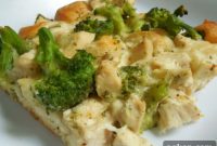 Golden Chicken Alfredo Bake