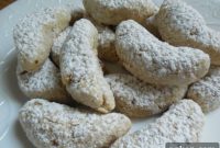 Lightened up almond crescent cookies