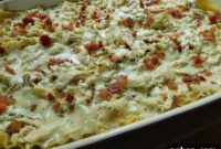 Ultimate Creamy Chicken and Bacon Alfredo Lasagna
