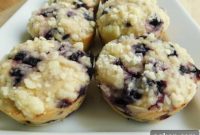 Rustic Blueberry Crumble Muffins