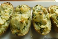 Loaded Spinach Artichoke Baked Potatoes