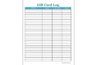 Printable Gift Card Organizer