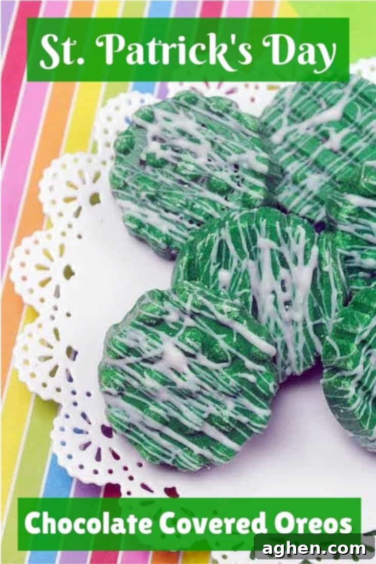 St. Patrick's Day Oreos 6 St. Patrick's Day Chocolate Covered Oreos.