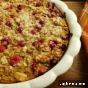 ww apple cranberry oatmeal bake