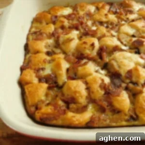 Hearty Sausage Biscuit Bake 2 Sausage and biscuit casserole in baking dish