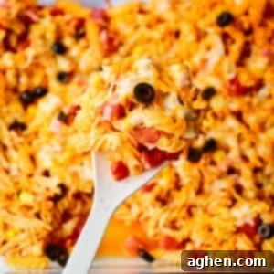 Baked Chicken Enchilada Pasta with melted cheese