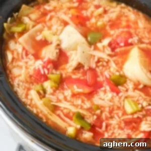 WW Cabbage Soup 2 cabbage roll soup in crock pot
