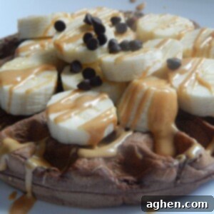 Decadent Chocolate Peanut Butter Waffles 2 Prepared Chocolate Peanut Butter Waffle
